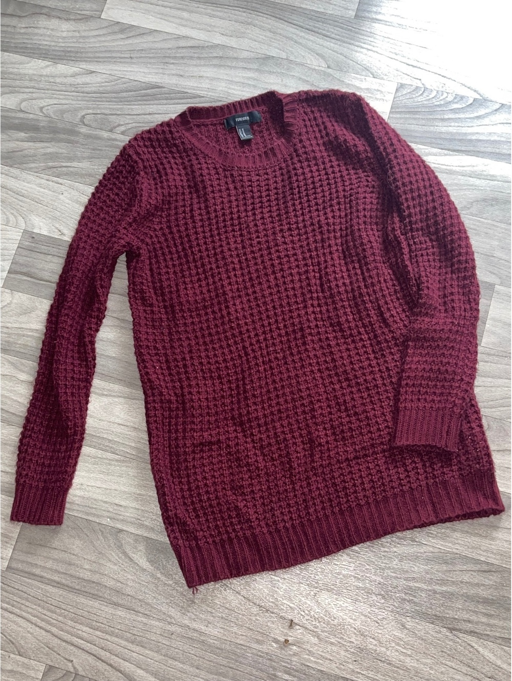 Forever 21 Burgundy Knit Sweater